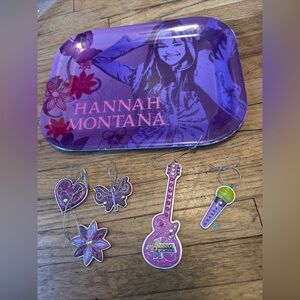 Hannah Montana official Disney merchandise - plate & Christmas ornaments